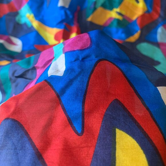 Vintage Ashley Brooke MCM Novelty Psychedelic Hand Rolled Silk Scarf - Picture 6 of 9